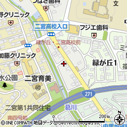 メガネストアー二宮店周辺の地図