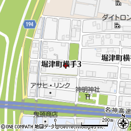 岐阜県羽島市堀津町横手周辺の地図