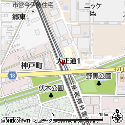 愛知県一宮市一宮和田周辺の地図