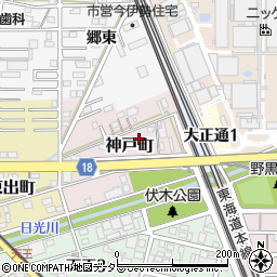 愛知県一宮市神戸町45周辺の地図
