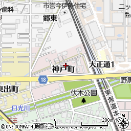 愛知県一宮市神戸町47周辺の地図