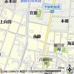 愛知県一宮市千秋町浮野赤筆周辺の地図