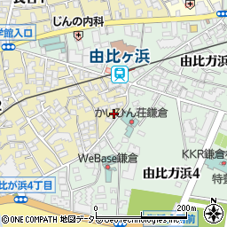 鎌倉由比ヶ浜駐車場周辺の地図