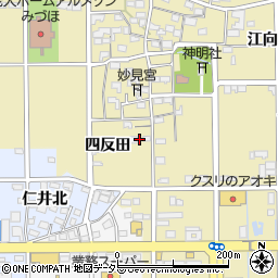 愛知県一宮市三条四反田周辺の地図