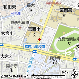 宮西小学校前周辺の地図