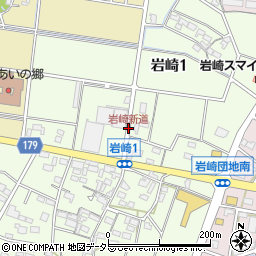 岩崎新道周辺の地図