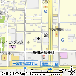 愛知県一宮市開明流周辺の地図