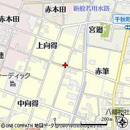 愛知県一宮市千秋町浮野上向得8周辺の地図