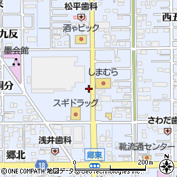 愛知県一宮市小信中島川東周辺の地図