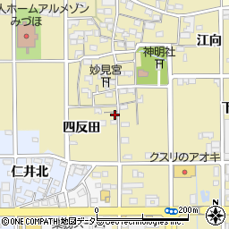 愛知県一宮市三条四反田52周辺の地図