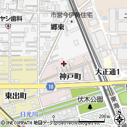愛知県一宮市神戸町51-2周辺の地図