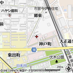 愛知県一宮市神戸町52周辺の地図