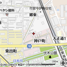 愛知県一宮市神戸町52-9周辺の地図
