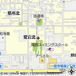 愛知県一宮市開明愛宕北周辺の地図