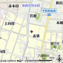 愛知県一宮市千秋町浮野赤筆71-2周辺の地図
