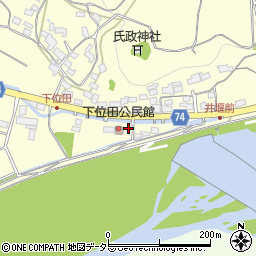 京都府綾部市位田町野本周辺の地図