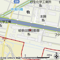 岐阜日野自動車安八総合センター周辺の地図