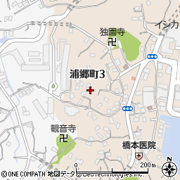神奈川県横須賀市浦郷町3丁目周辺の地図