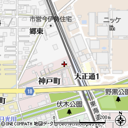 愛知県一宮市神戸町40周辺の地図