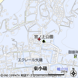 神奈川県中郡大磯町東小磯周辺の地図