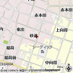 愛知県一宮市定水寺砂連周辺の地図