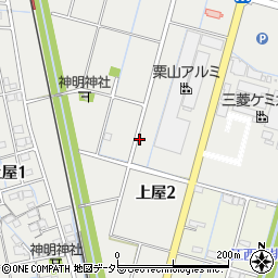 岐阜県大垣市上屋周辺の地図