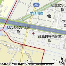 岐阜日野自動車安八営業所周辺の地図
