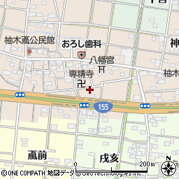 愛知県一宮市柚木颪大門先周辺の地図