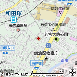 神奈川県出先機関　健康医療局鎌倉保健福祉事務所周辺の地図