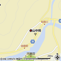 京都府南丹市美山町中上前周辺の地図