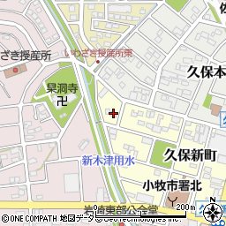愛知県小牧市久保新町114-2周辺の地図