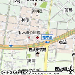 愛知県一宮市柚木颪（古阿弥陀）周辺の地図