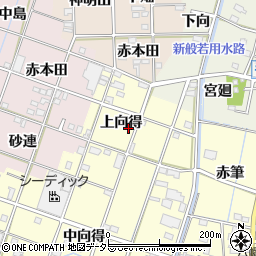 愛知県一宮市千秋町浮野（上向得）周辺の地図