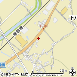京都府綾部市下八田町上澤周辺の地図