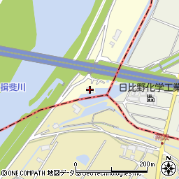 中須川排水機場周辺の地図
