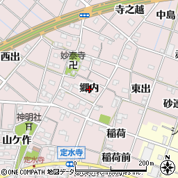 愛知県一宮市定水寺郷内周辺の地図