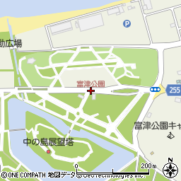 富津公園周辺の地図