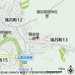 岐阜県多治見市滝呂町周辺の地図