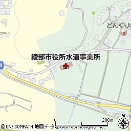 綾部市役所水道事業所周辺の地図