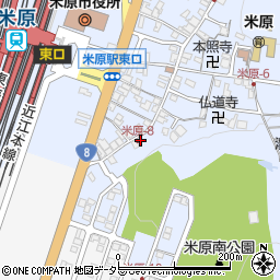 滋賀県米原市米原523-1周辺の地図