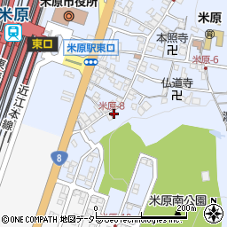 滋賀県米原市米原523-1周辺の地図