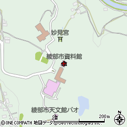綾部市資料館周辺の地図