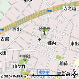 愛知県一宮市定水寺周辺の地図