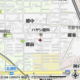 愛知県一宮市今伊勢町新神戸周辺の地図