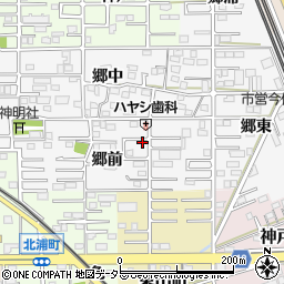 愛知県一宮市今伊勢町新神戸周辺の地図