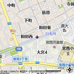 愛知県一宮市杉戸町周辺の地図