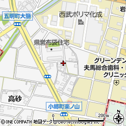 愛知県江南市五明町石橋周辺の地図