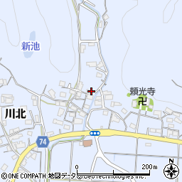 京都府福知山市川北周辺の地図