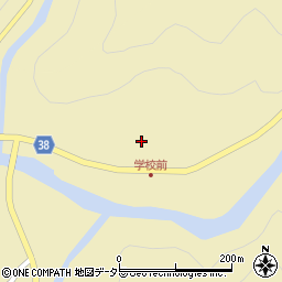 京都府南丹市美山町中勘定周辺の地図