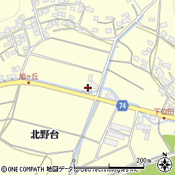 京都府綾部市位田町北野台周辺の地図